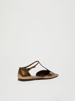 MAX MARA Elegant Leather Ballerina Flats for Women