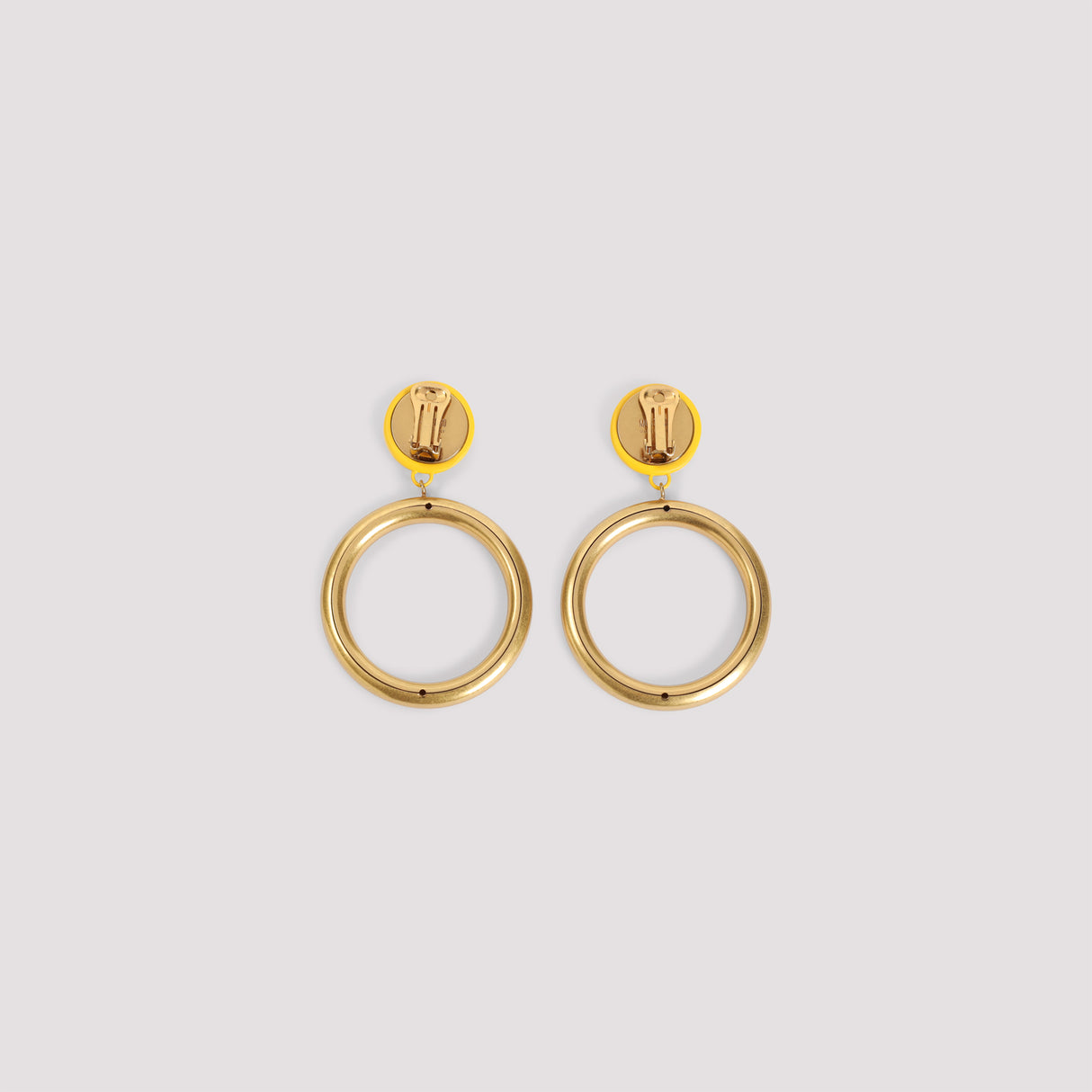 MOSCHINO COUTURE Statement Brass Earrings for Women