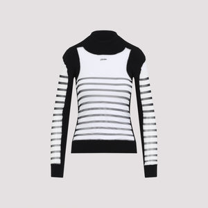 JEAN PAUL GAULTIER Printed Mariniere Pullover for Women - SS25 Collection