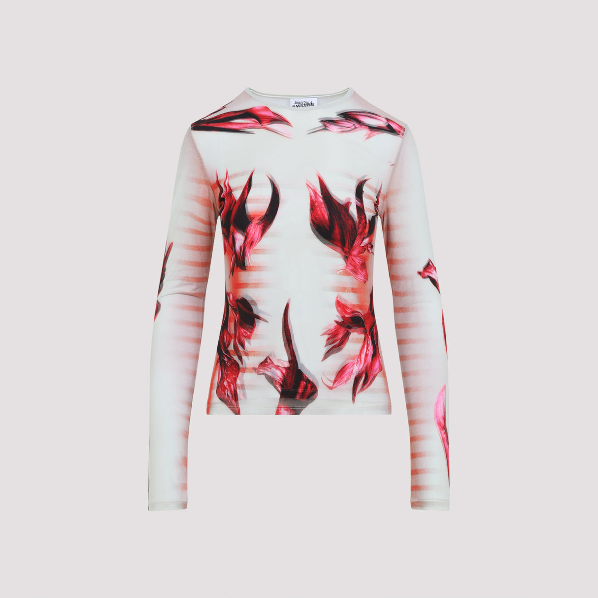 JEAN PAUL GAULTIER Layered Long Sleeves Top - Flower Body Morphing Design