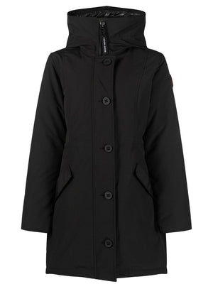 Áo khoác parka đen cổ điển cho phụ nữ - FW22