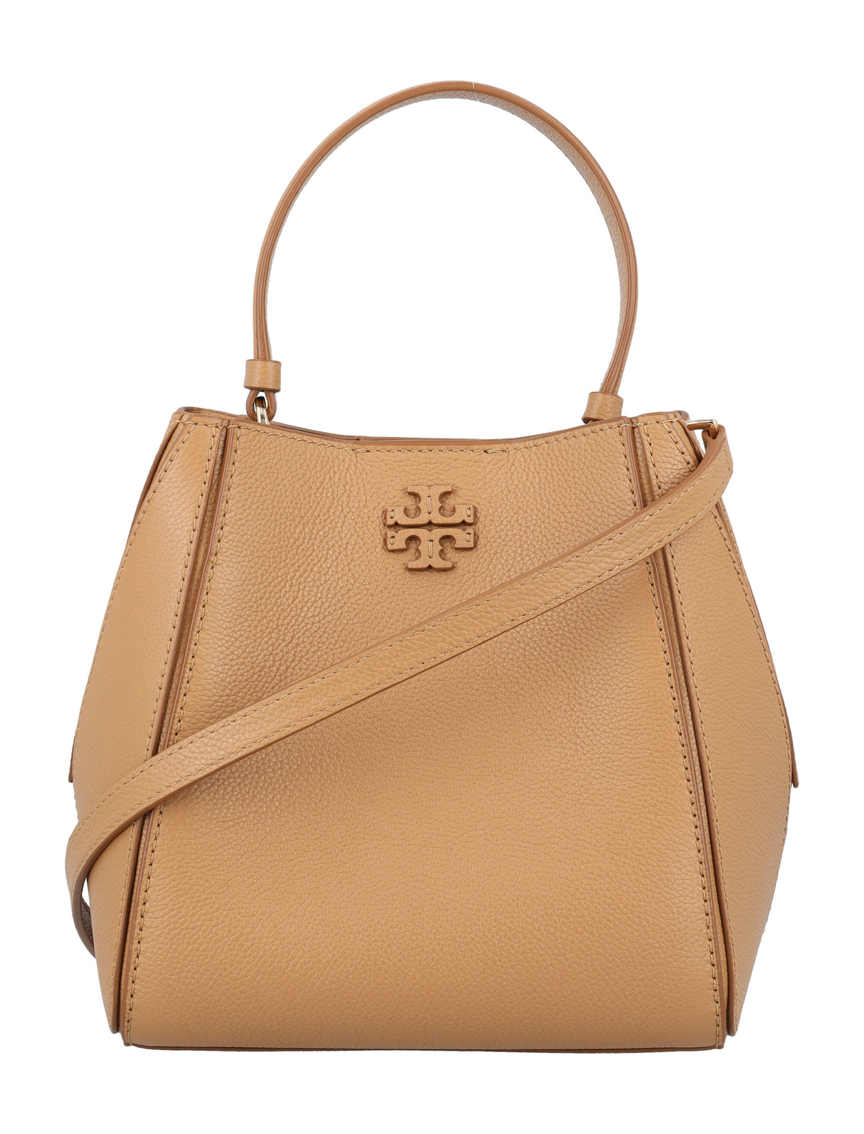 TORY BURCH Mini Pebbled Leather Bucket Handbag