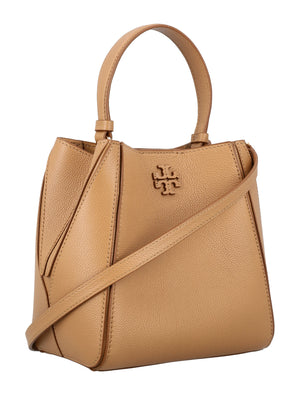 TORY BURCH Mini Pebbled Leather Bucket Handbag