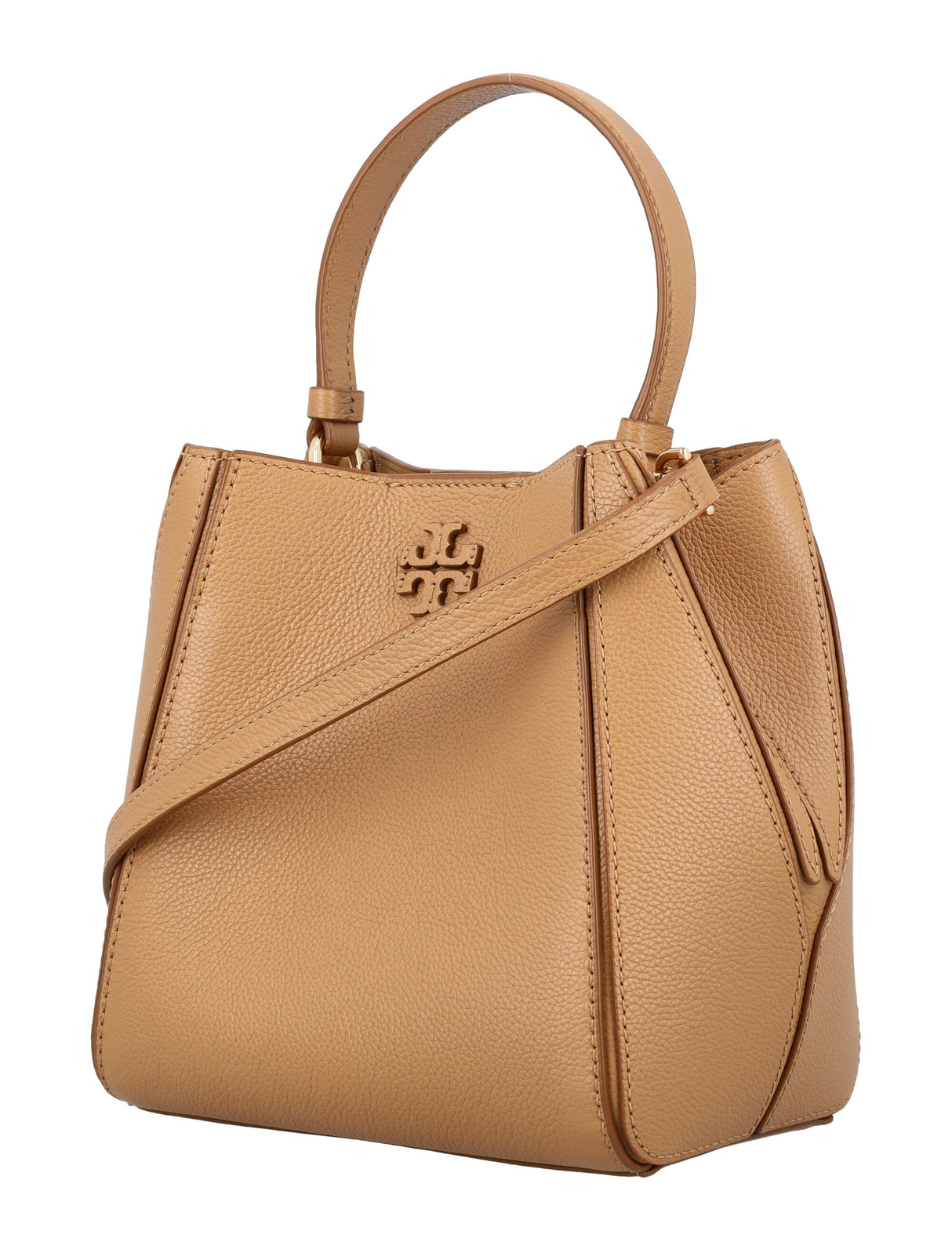 TORY BURCH Mini Pebbled Leather Bucket Handbag