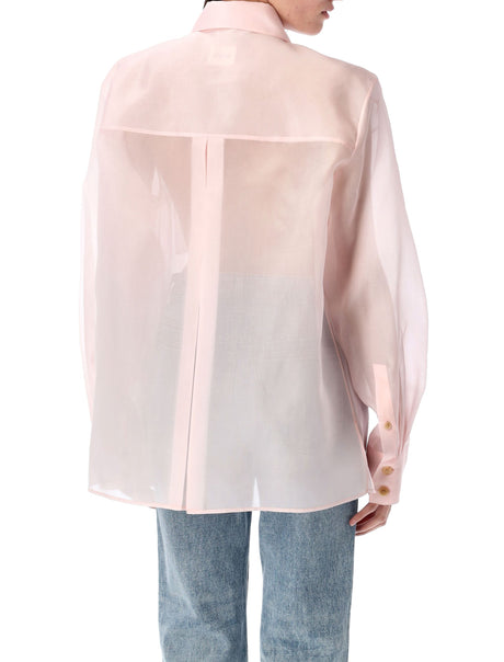 KHAITE Silk Shirt with Point Collar - Size 4