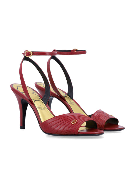 VALENTINO GARAVANI Ladycrush Open Toe Sandal with Adjustable Ankle Strap - 8.5 cm Heel