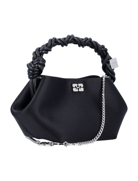 GANNI Mini Satin Handbag with Chain Strap