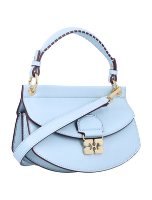 GANNI Mini Top Handle Handbag with Butterfly Clasp