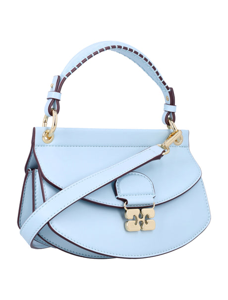 GANNI Mini Top Handle Handbag with Butterfly Clasp