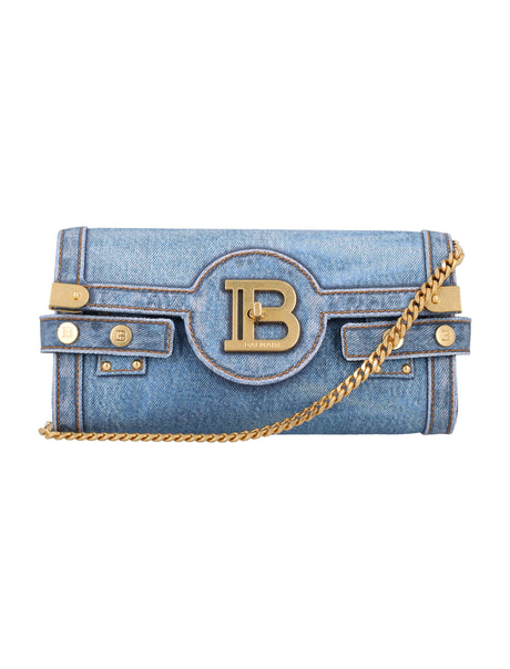 BALMAIN Mini Pouch Handbag 23 with Vintage Gold Accents