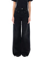 ISABEL MARANT ETOILE Wide Flare High-Waist Denim Trousers - Size 38