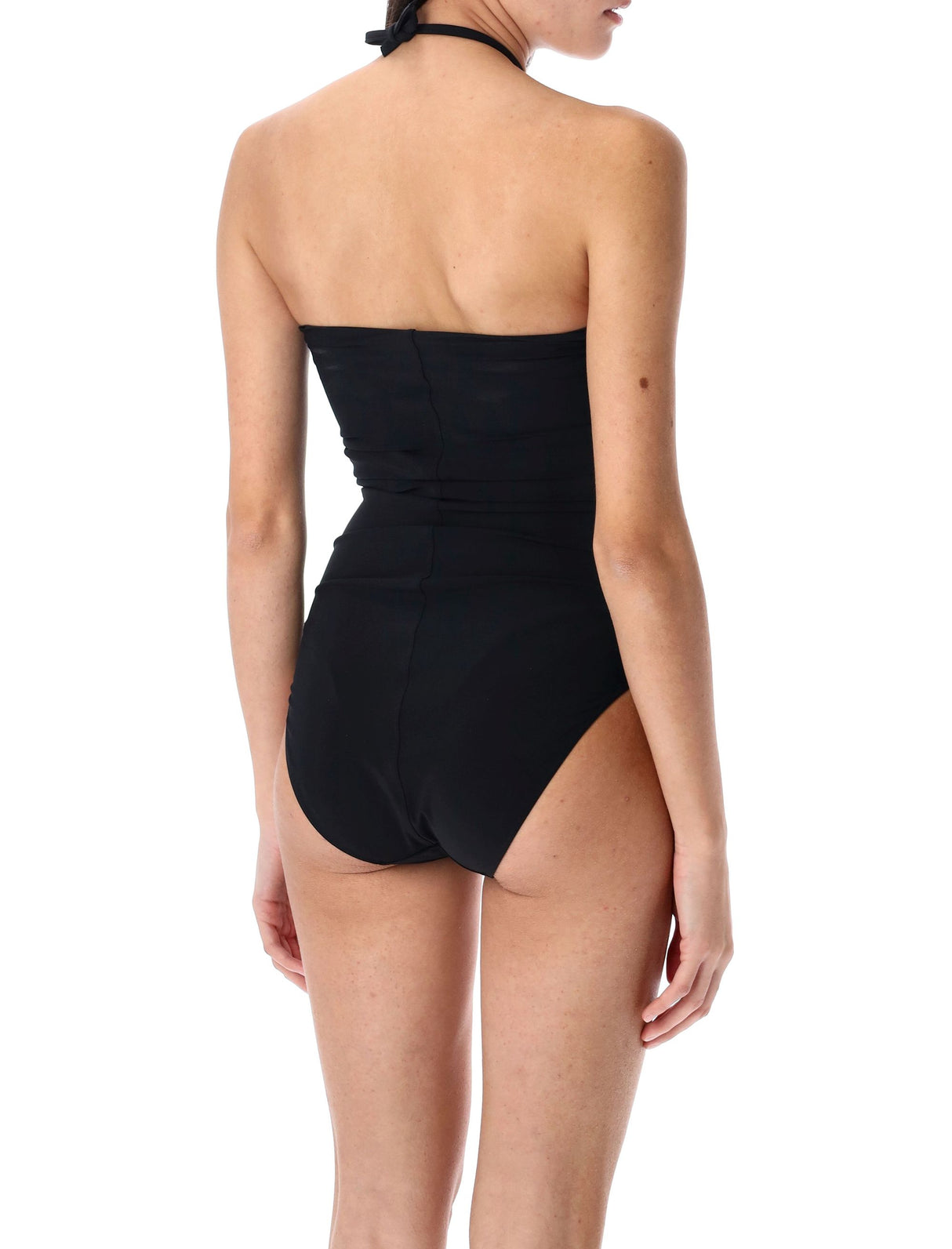 RICK OWENS Geometric Cut-Out Halter Bather - Size 40