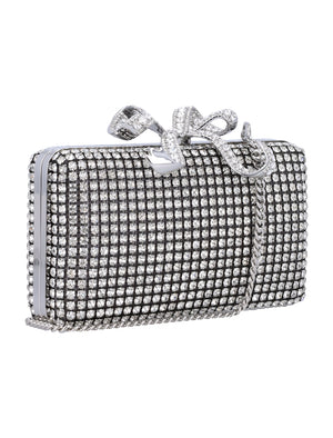 SELF-PORTRAIT Mini Crystal Box Clutch