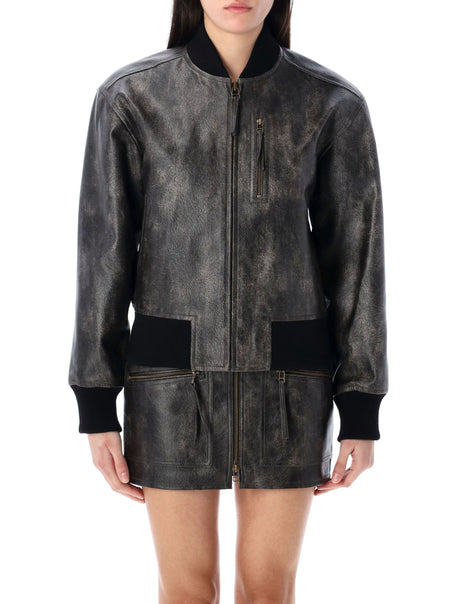 ISABEL MARANT ETOILE Crisley Leather Bomber Jacket - Women’s