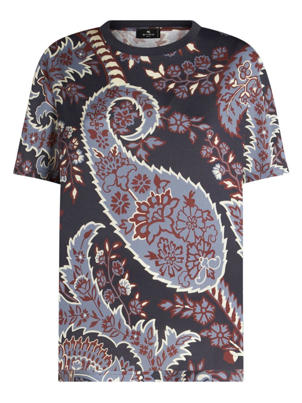 ETRO Chic Blue Paisley Cotton Tee