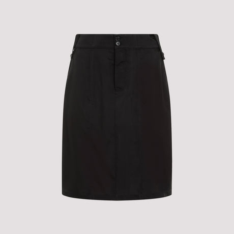 SAINT LAURENT Elegant Midi Skirt in Luxurious Cupro Fabric