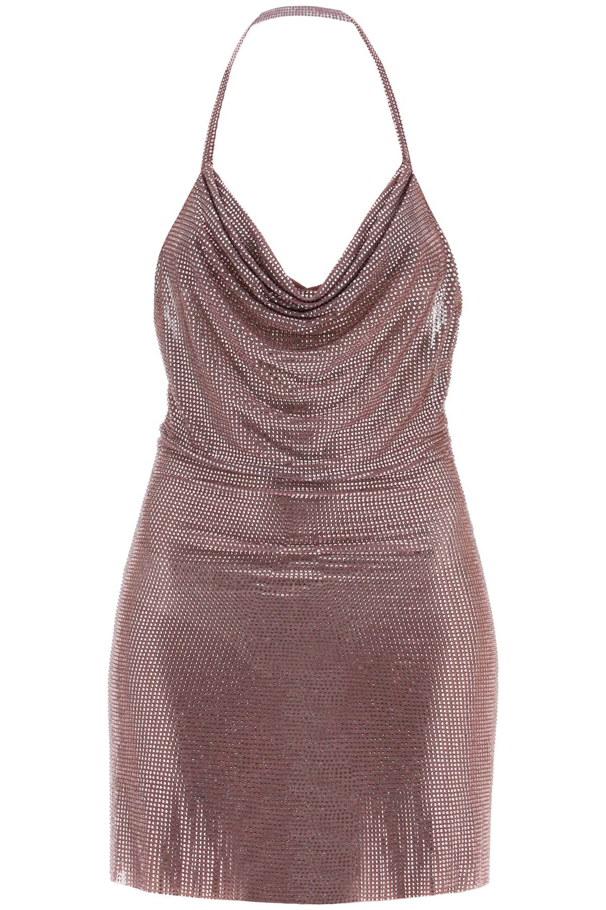 Đầm xẻ tà nhỏ dạng lưới với đá lấp lánh màu tím cho phụ nữ | Bộ sưu tập SS23