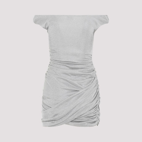 MAGDA BUTRYM Elegant Silver Mini Dress for Women