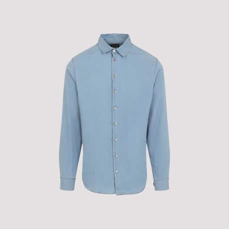 GIORGIO ARMANI Men's Classic Cotton Shirt SS25