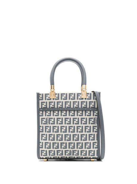 FENDI Mini Sunshine Cotton Shopper Tote