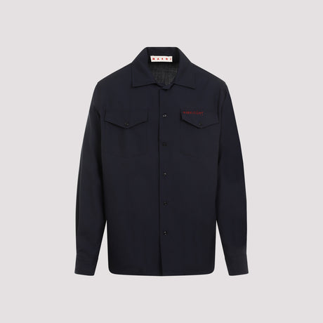 MARNI Virgin Wool Shirt - Perfect for Fall/Winter Season