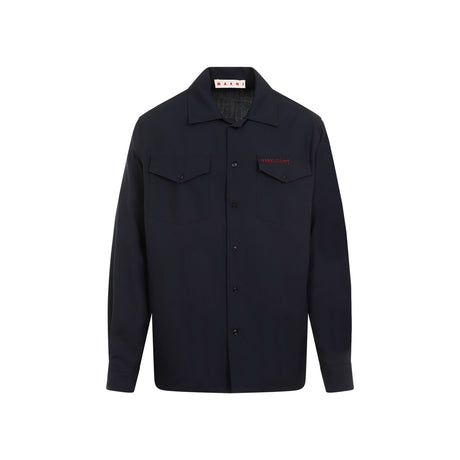 MARNI Virgin Wool Shirt - Perfect for Fall/Winter Season