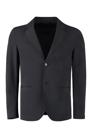 THE (ALPHABET) Black Single-Breasted Two-Button Jacket for Men