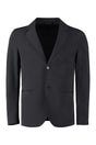 THE (ALPHABET) Black Single-Breasted Two-Button Jacket for Men