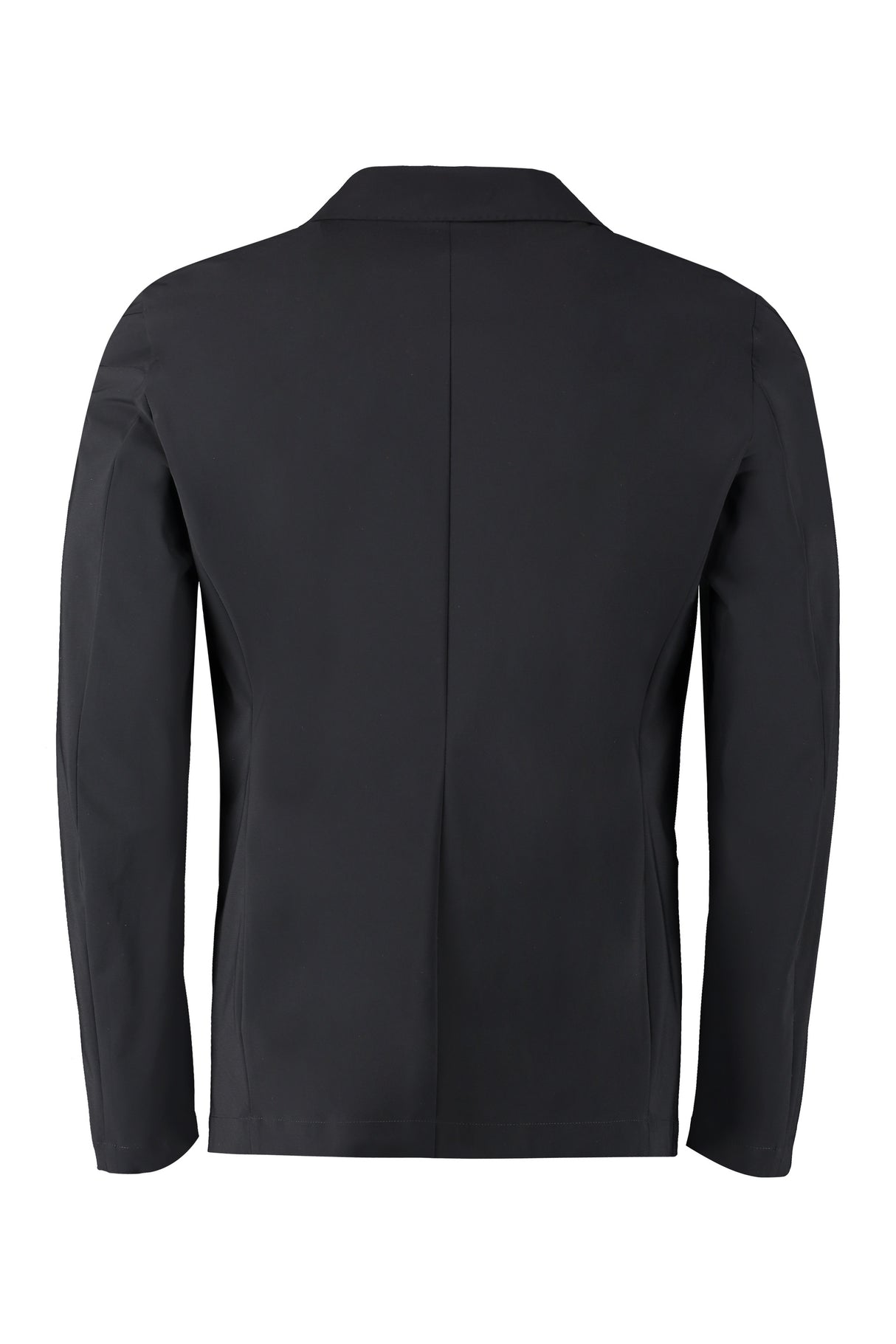 THE (ALPHABET) Black Single-Breasted Two-Button Jacket for Men