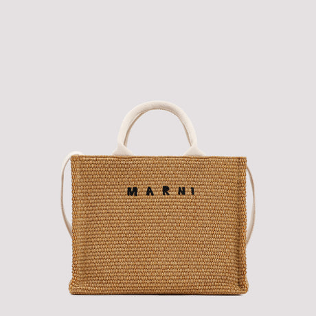 MARNI Raffia East-West Tote Handbag - 32cm x 24cm x 14cm