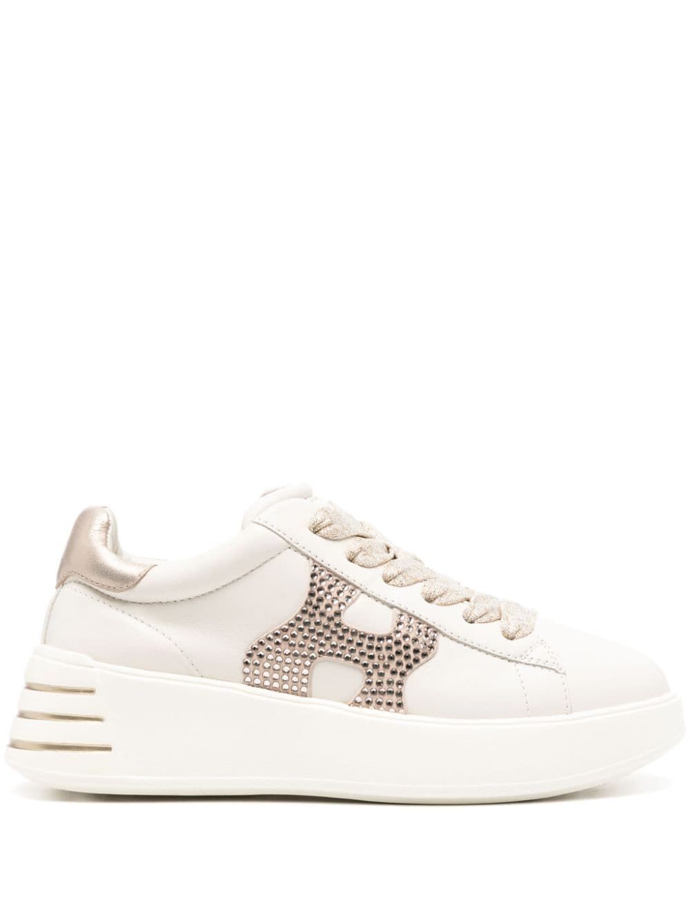 HOGAN Crystal Embellished Leather Sneakers for Women