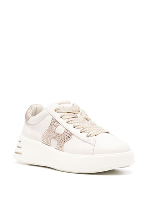 HOGAN Crystal Embellished Leather Sneakers for Women