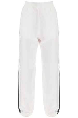 MONCLER Embroidered Track Pants for Women - Blue Cotton SS24