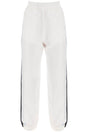 MONCLER Embroidered Track Pants for Women - Blue Cotton SS24