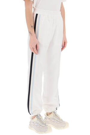 MONCLER Embroidered Track Pants for Women - Blue Cotton SS24