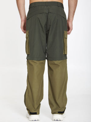 MONCLER GENIUS Green 1 Moncler x Pharrell Williams Convertible Technical-Nylon Pants for Men FW23