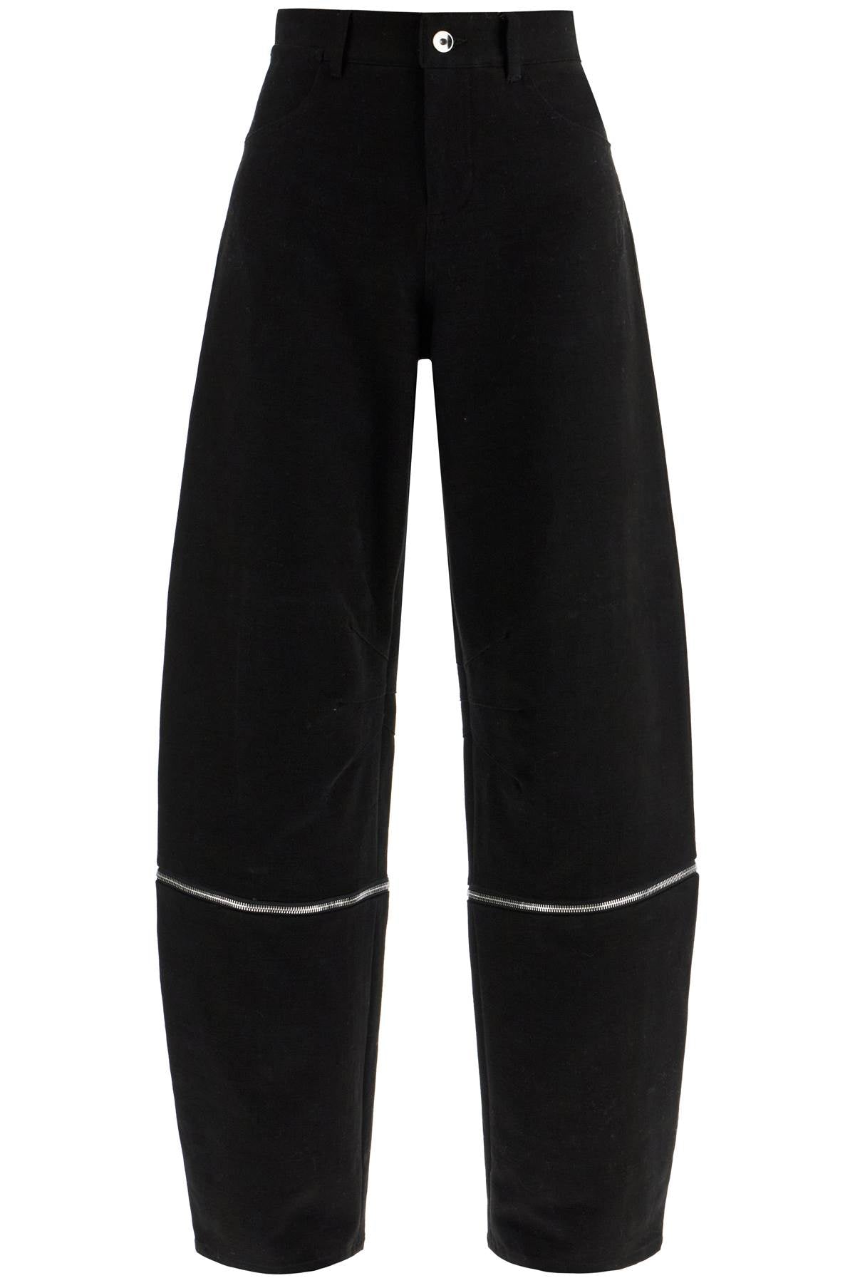 MONCLER GENIUS Chic Black Trousers with Exposed Zip Detail