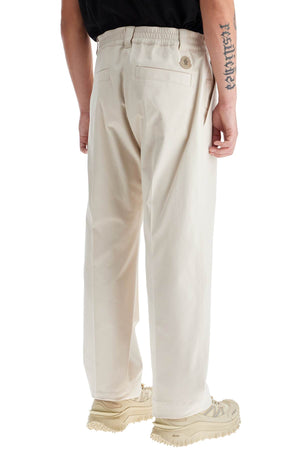 MONCLER Comfortable Straight Cut Cotton Drill Pants for Men