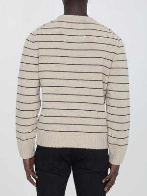 CELINE Classic Striped Crewneck Pullover - Regular Fit