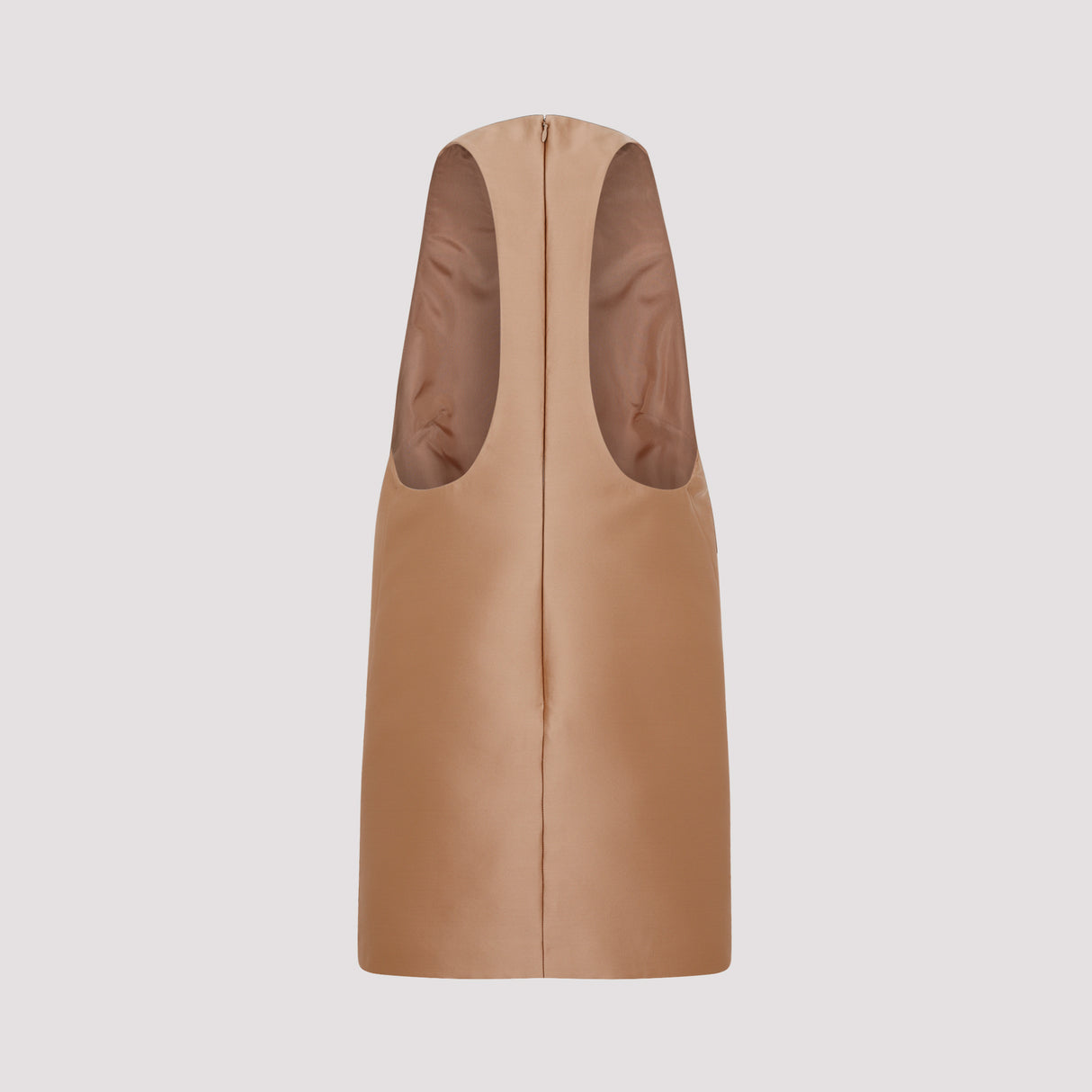 VALENTINO Chic Beige Crew-Neck Mini Dress for Women - SS24 Collection