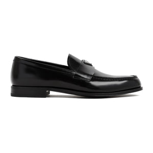 PRADA Stylish and Sophisticated Men's Black Leather Loafers - FW23