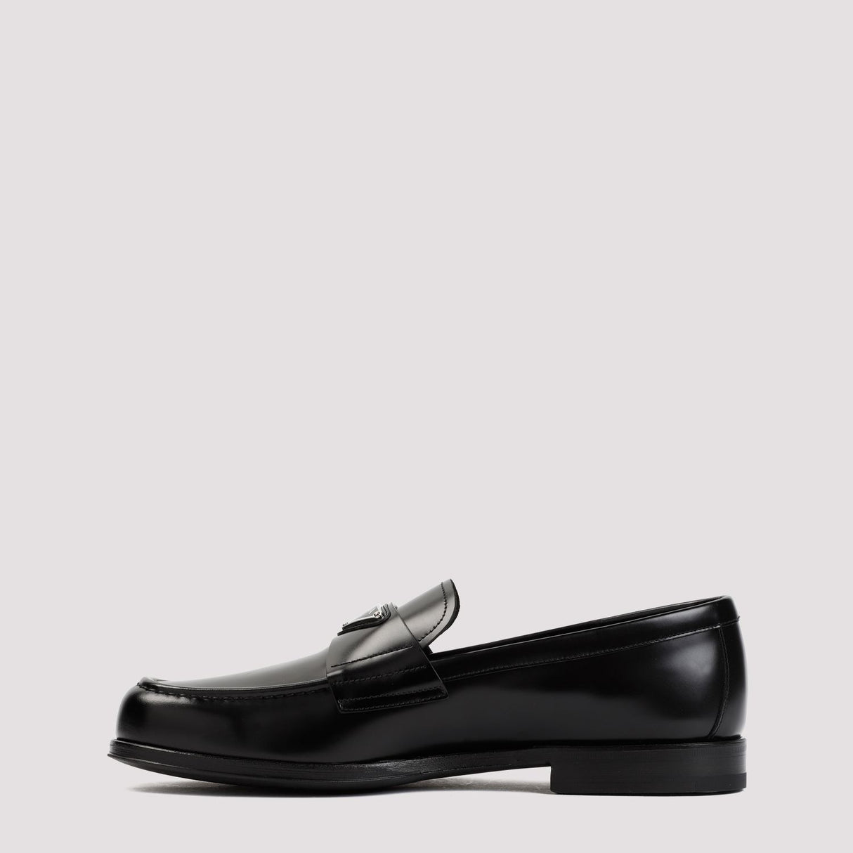 PRADA Stylish Black Men's Leather Loafers for SS24
