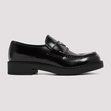 PRADA Classic Black Leather Loafers for Men