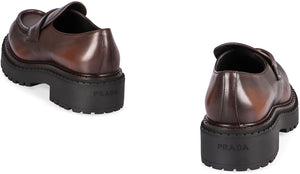 PRADA Double Chocolate Calfskin Loafers