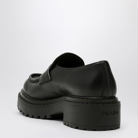 PRADA Double Chocolate Leather Loafers for Men