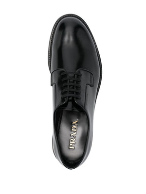 PRADA Sleek Black Men's Moccasins for SS24