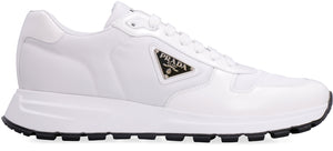 PRADA Eco-Friendly White Nylon and Leather Sneakers for Men