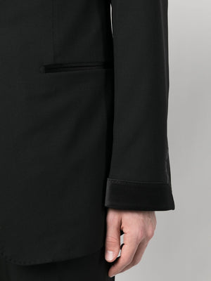 TOM FORD Black Wool Tailored Suit for Men FW23