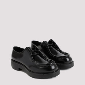 PRADA Handsome Black Lace Up Shoes for Men | FW24 Collection