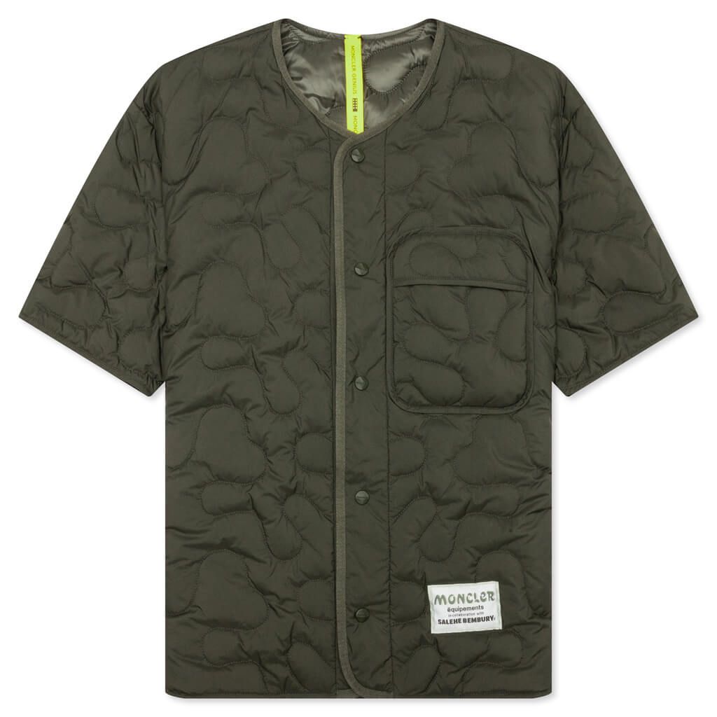 MONCLER GENIUS Stone Colored Raffia Padded Shirt